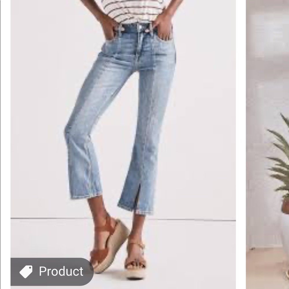 Lucky brand bridgette mini boot crop jean sz10/30